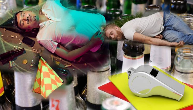 пияни съдии рефери - Пият, плюят и повръщат: Рефери за кървав мач се омазаха, пияни на кирка