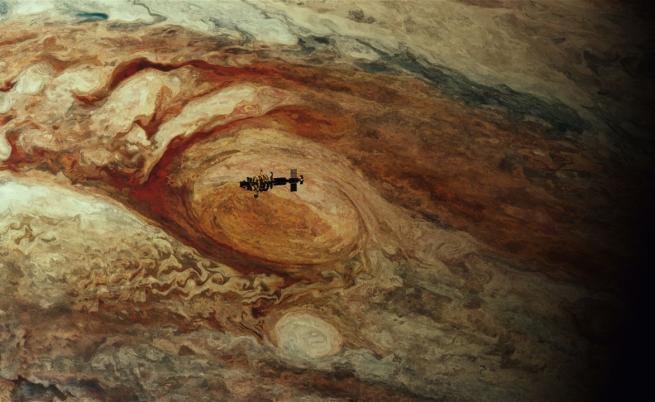 Точно преди Хелоуин: Облаците на Юпитер образуваха призрачно лице (СНИМКИ)