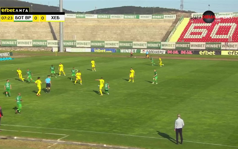 Едва осем минути след началото на срещата между Ботев Враца