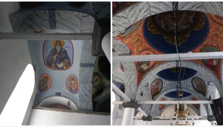 стенописи - ПО ВРЕМЕ НА РЕСТАВРАЦИЯ: Откриха стенописи на зографи от рода на Доспевски