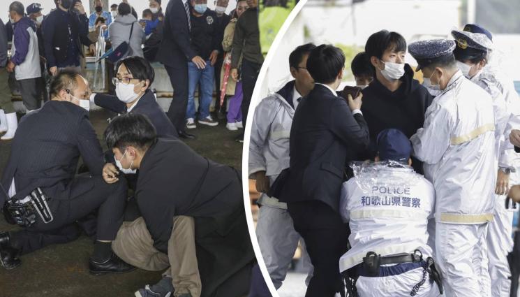 Фумио Кишида бомбички - Мъж хвърли бомбичка по японския премиер (ВИДЕО)