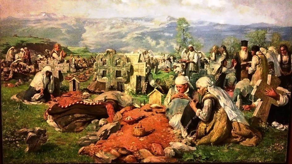  Картината Задушница на Иван Мърквичка, XIX век.
