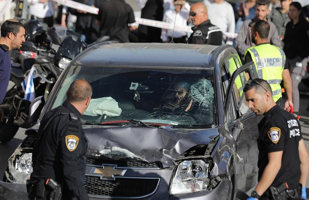 кола пешеходци атака Йерусалим