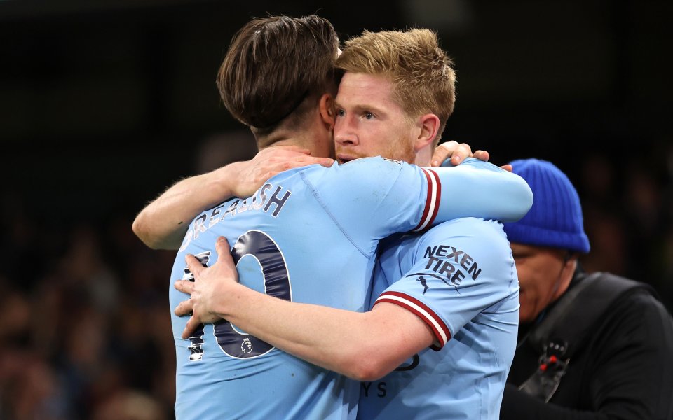 Манчестър Сити - Арсенал 4:1 / Висша лига, 33-и кръг, 26.04.2023 г. - втора от Getty