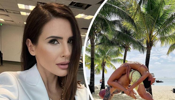 a - Илияна Лазарова хранила жирафи в Мавриций