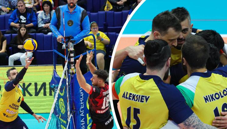 волейбол - Хебър оцеля в първия финален мач у дома, намали серията срещу Нефтохимик