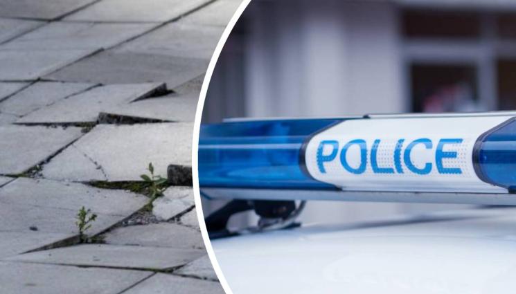 тротоар полиция - БЕЗ ДУМИ! Плочник погълна микробус в София (СНИМКА)