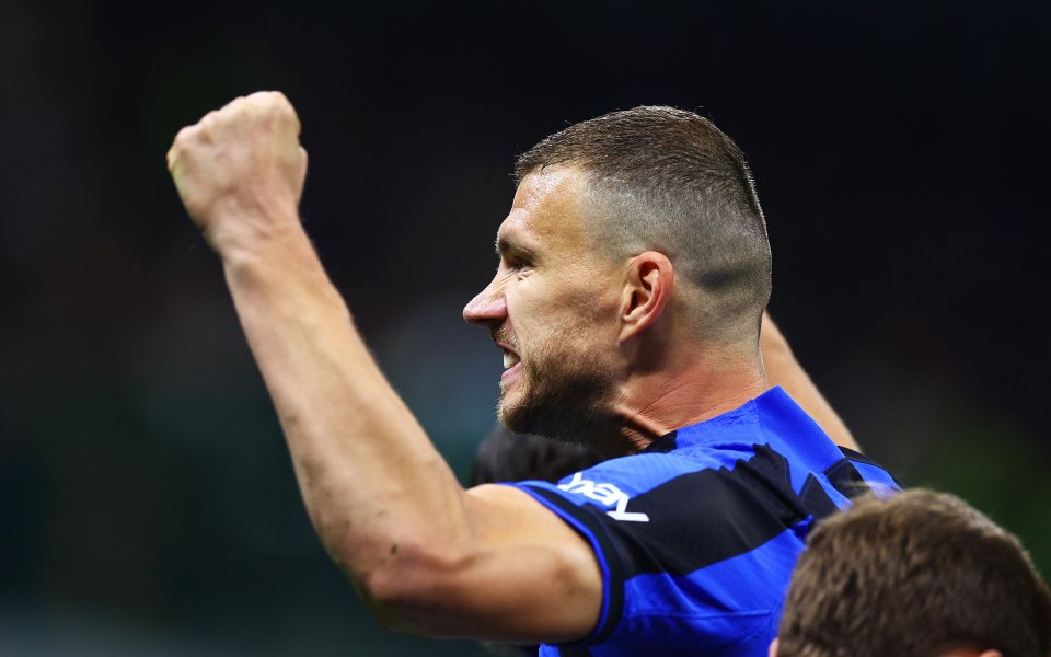 Нападателят на Интер Един Джеко бе щастлив след победата с