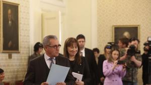 Номинираната от ГЕРБ–СДС за министър председател Мария Габриел се среща с представители