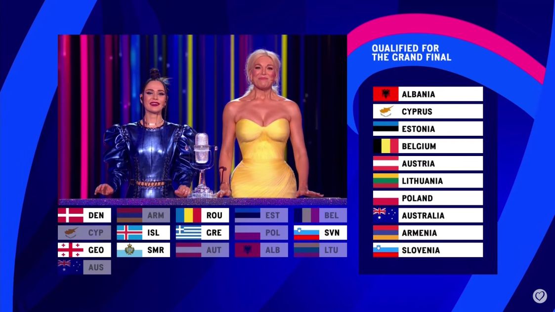 Виж всички държави, които продължават към финала на Евровизия 2023