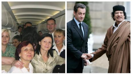 Муамар Кадафи медицински сестри Никола Саркози