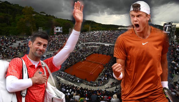 Холгер Руне Рим Джокович - Чао, Ноле! Лошото момче на тениса Холгер Руне скалпира в Рим 6-кратния шампион в 3 бурни сета