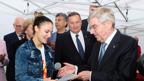 Ивет Горанова и Томас Бах