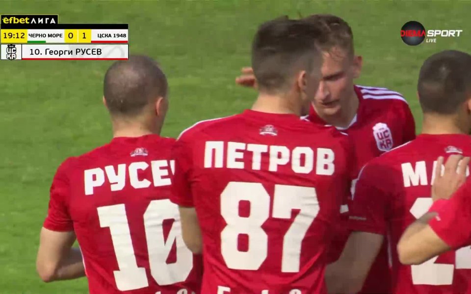ЦСКА 1948 води с 1:0 на Черно море след първото
