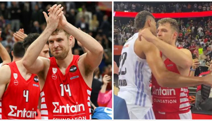 Везенков Реал Мадрид Таварес Олимпиакос - Везенков заби 20 точки и Олимпиакос поведе с 1:0 във финала на гръцкото първенство