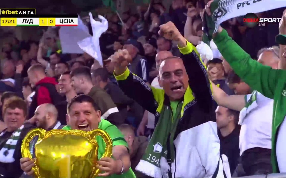 Капитанът на Лудогорец - Кирил Десподов, се отчете с гол