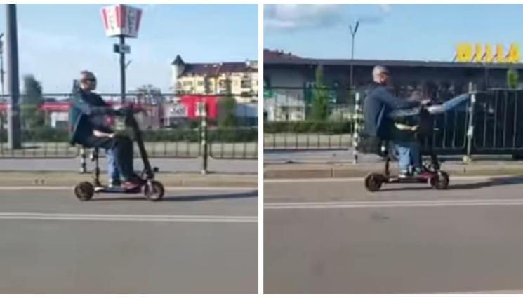 тротинетка люлин - СКАНДАЛНО: Шумахер с тротинетка шпори между колите, вози малко дете (ВИДЕО)
