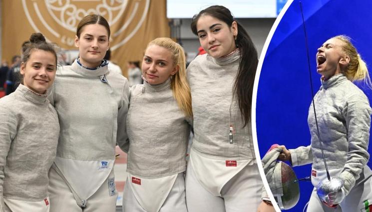 фехтовка - Дамският национален отбор по сабя 8-и за Световната купа в Кайро