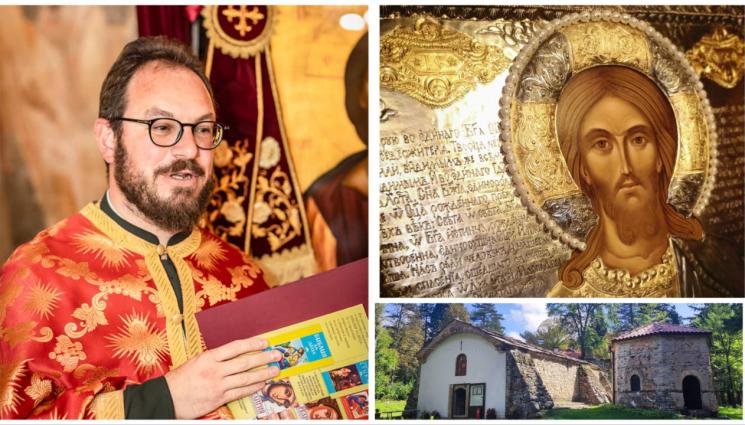 икона - Игуменът архимандрит Януарий: Уникална икона на Исус дойде в Искрецкия манастир