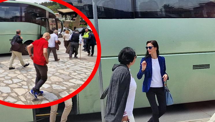 Мария Габриел - СЛЕД ИНЦИДЕНТ: Мария Габриел тръгна с рейс (СНИМКИ)