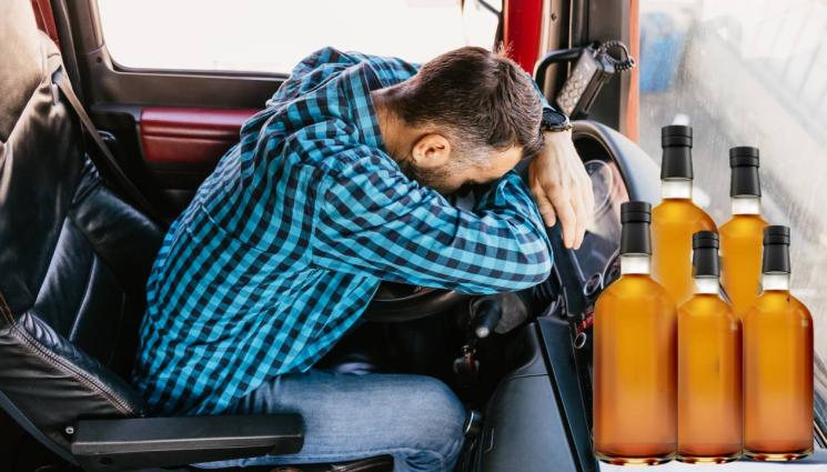 тираджия - СПИРТОСАН: Украински тираджия се натряска до козирката и пришпори камиона си у нас!