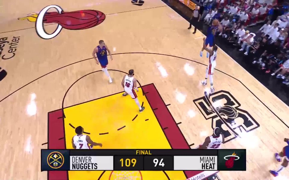 Денвър победи Маями със 109:94 в мач третия мач от