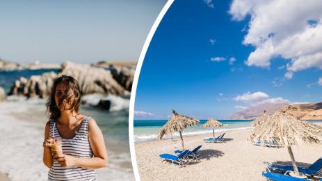 шезлонг море