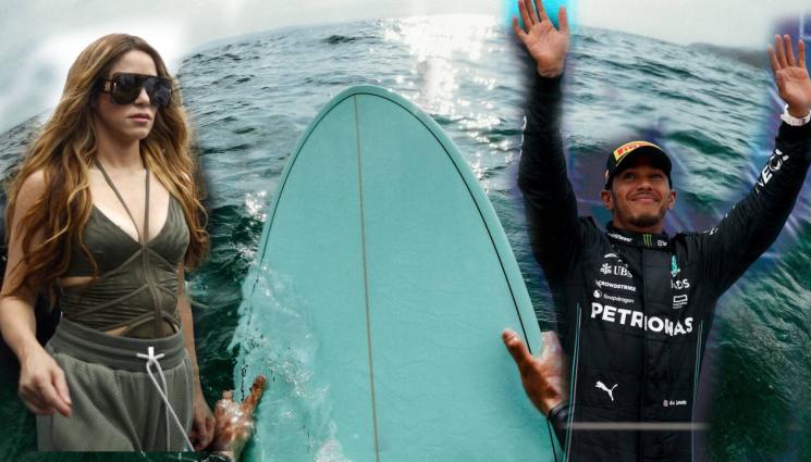 Шакира Хамилтън - Хамилтън качи Шакира на сърф