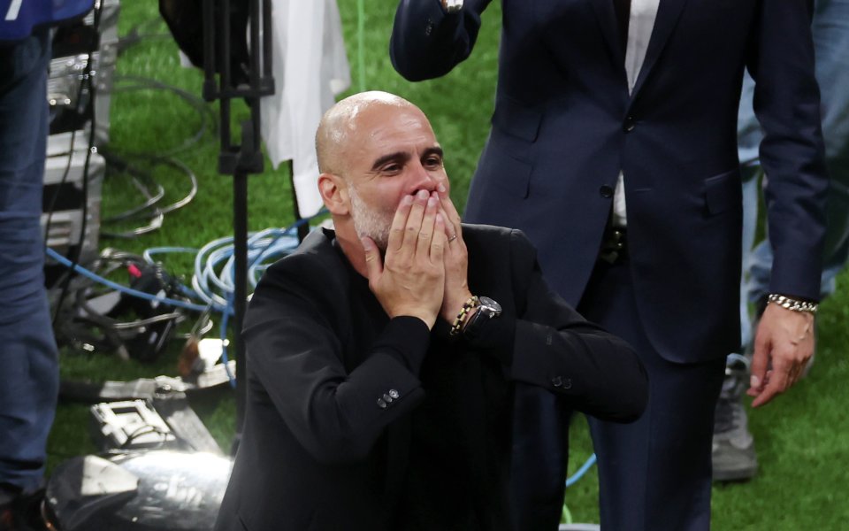 Джосеп Гуардиола влезе в историята със спечеления требъл с Манчестър Сити след