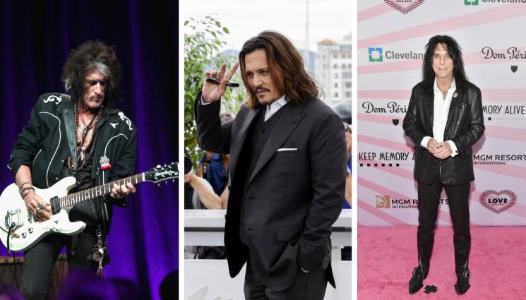 Джони Деп Алис Купър Джо Пери - Джони Деп, Алис Купър и Джо Пери се разходиха по