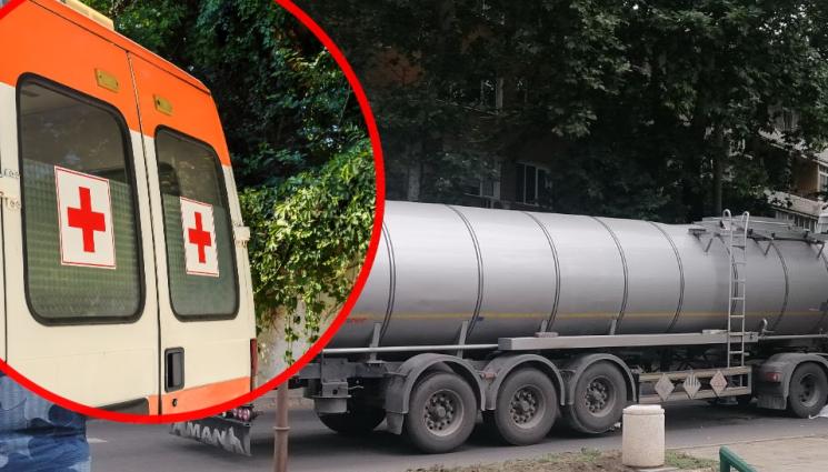 цистерна - ТРАГЕДИЯ: Цистерна помете рускиня в Айтос, уби я на място (СНИМКИ)