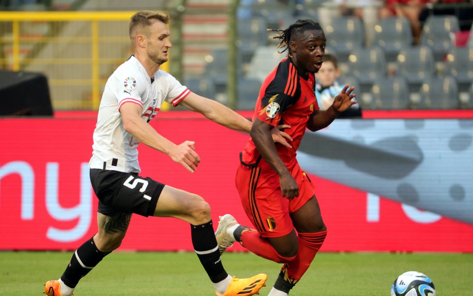 Белгия и Австрия играят при 1:1 в мач от квалификациите за