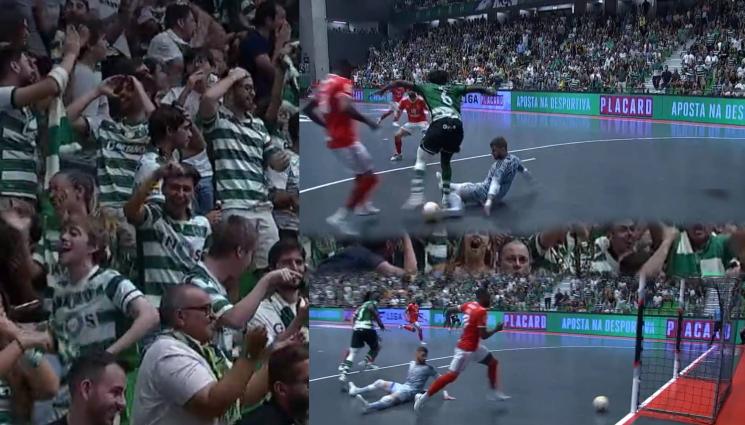 футзал Спортинг Бенфика - Техничарче ли си? Ето гол за учебник по футзал, публиката изпадна в делириум от гаврата (ВИДЕО)