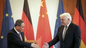 Германският президент Франк Валтер Щайнмайер посрещна китайския премиер Ли Къцян в
