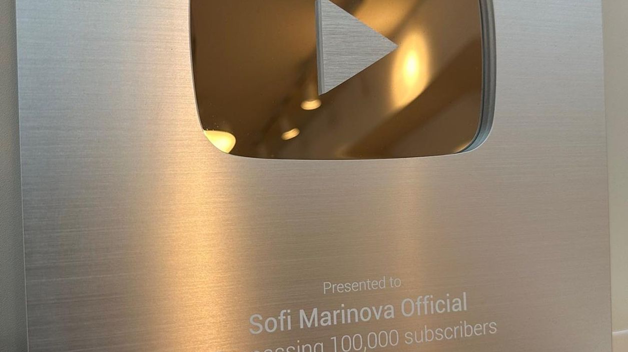 Софи Маринова със специално отличие от Youtube