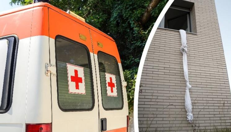 чаршаф - КАТО ПО ФИЛМИТЕ: Сирийче пострада при опит да се спусне по чаршаф