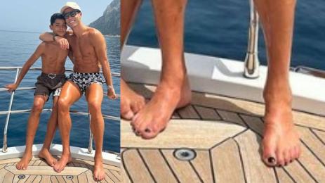 Роналдо Джорджина нокти педикюр