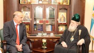 Негово Светейшество Българският патриарх Неофит прие днес Негово Превъзходителство Кенет Мертен