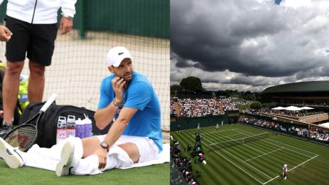 Димитров Уимбълдън дъжд