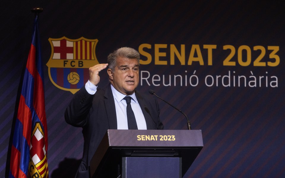 Президентът на Барселона Жоан Лапорта даде да се разбере, че