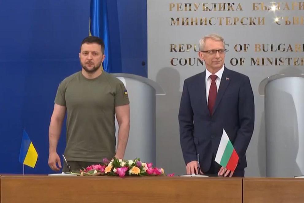 Премиерът на България Николай Денков и държавният глава на Украйна