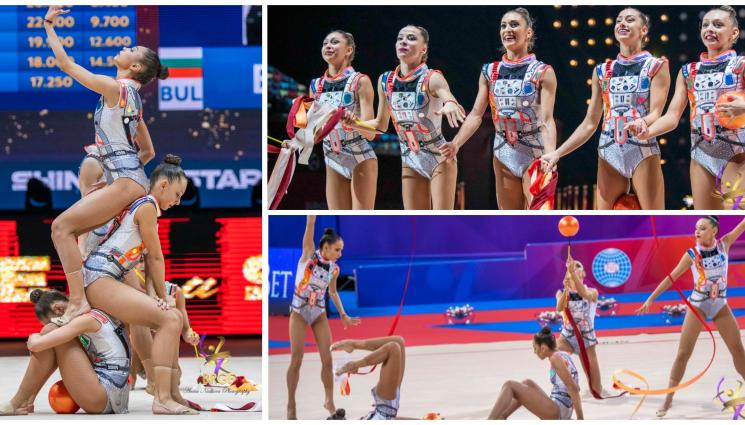 художествена гимнастика - Ансамбълът остана без медал в многобоя в Милано