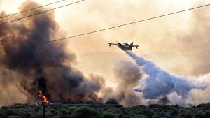 Огнената стихия продължава да бушува в Гърция докато пожарникарите продължават