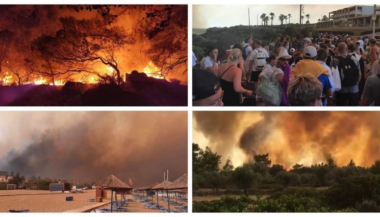 Родос пожар - ОГНЕНИЯТ АД НА РОДОС! 10% от площта на острова е изпепелена от масивния пожар