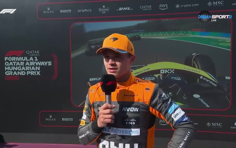 Пилотът на МакЛарън Ландо Норис бе доволен от своето представяне,