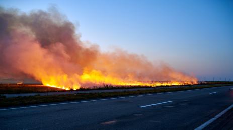 пожар магистрала