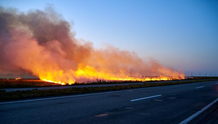 пожар магистрала - НЯМА КРАЙ: Пожар затвори 