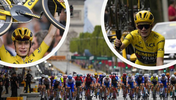 колоездене - Вингегор пи шампанското на победата в Тур дьо Франс за втора поредна година