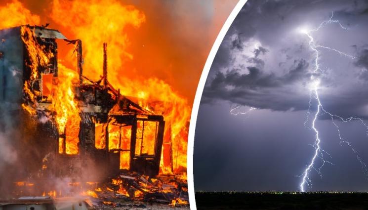 пожар мълния - КОШМАР ОТ НЕБЕТО: Мълния предизвика пожар