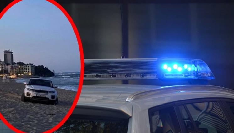 кола - СКАНДАЛНО!  Луксозен джип с украинска регистрация нагази плажа във Варна